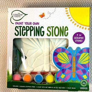 Creative roots. Paint your own stepping stone.